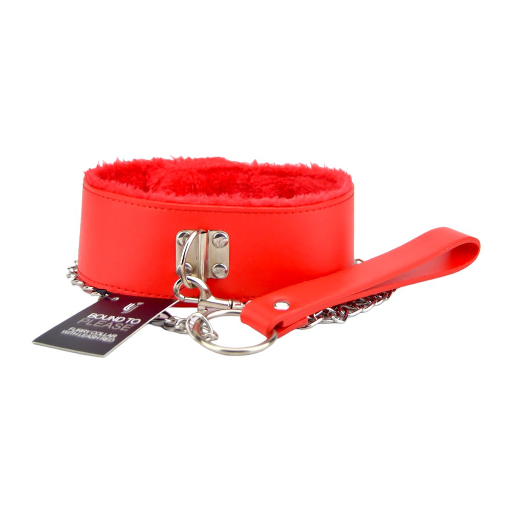 Bound to Please Furry Collar with Leash Red - PL4YHOUSE - PL4YHOUSE - Bound to Please - Bondage Restraints - Bound to Please Furry Collar with Leash Red - {{ sex }} - {{ adult_toys }} - {{ UK }} - {{ christmas }} - {{ anal sex toys }} - {{ bondage }} - {{ dildos }} - {{ essentials }} - {{ male sex toys }} - {{ lingerie }} - {{ vibrators }}