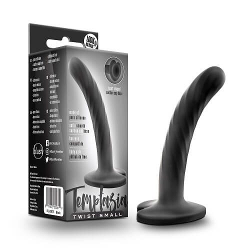 Twist Silicone Dildo with Suction Cup Small - PL4YHOUSE - PL4YHOUSE - Blush Novelties - Strap On Dildos - Twist Silicone Dildo with Suction Cup Small - {{ sex }} - {{adult_toys}} - {{UK}} - {{ christmas }}