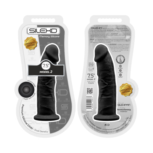SilexD 7.5 inch Realistic Silicone Dual Density Dildo with Suction Cup Black - PL4YHOUSE - PL4YHOUSE - SilexD - Realistic Dildos - SilexD 7.5 inch Realistic Silicone Dual Density Dildo with Suction Cup Black - {{ sex }} - {{adult_toys}} - {{UK}} - {{ christmas }}