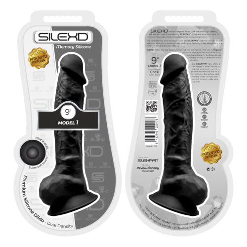SilexD 9 inch Realistic Silicone Dual Density Dildo with Suction Cup with Balls Black - PL4YHOUSE - PL4YHOUSE - SilexD - Realistic Dildos - SilexD 9 inch Realistic Silicone Dual Density Dildo with Suction Cup with Balls Black - {{ sex }} - {{adult_toys}} - {{UK}} - {{ christmas }}
