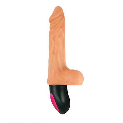 Realistic Warming 6.5 inch Vibrating Dildo with Balls Vanilla - PL4YHOUSE - PL4YHOUSE - Nasstoys - Vibrating Dildos - Realistic Warming 6.5 inch Vibrating Dildo with Balls Vanilla - {{ sex }} - {{adult_toys}} - {{UK}} - {{ christmas }}