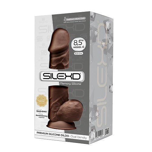 SilexD 8.5 inch Realistic Silicone Dual Density Girthy Dildo with Suction Cup with Balls Brown - PL4YHOUSE - PL4YHOUSE - Silexd - Realistic Dildos - SilexD 8.5 inch Realistic Silicone Dual Density Girthy Dildo with Suction Cup with Balls Brown - {{ sex }} - {{adult_toys}} - {{UK}} - {{ christmas }}