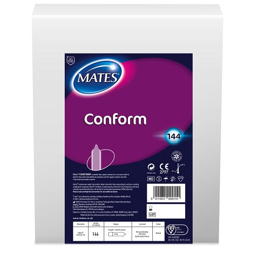 Mates Conform Condom BX144 Clinic Pack - PL4YHOUSE - PL4YHOUSE - Mates Conform Condom BX144 Clinic Pack - Mates - Condoms - Mates Conform Condom BX144 Clinic Pack - {{ sex }} - {{ adult_toys }} - {{ UK }} - {{ christmas }} - {{ anal sex toys }} - {{ bondage }} - {{ dildos }} - {{ essentials }} - {{ male sex toys }} - {{ lingerie }} - {{ vibrators }}