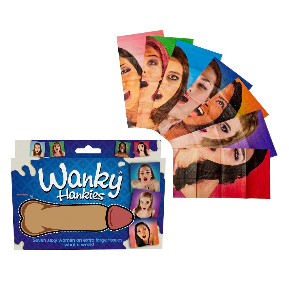 Wanky Hankies! - PL4YHOUSE - PL4YHOUSE - Wanky Hankies! - Funtime Gifts - Fun and Games - Wanky Hankies! - {{ sex }} - {{adult_toys}} - {{UK}} - {{ christmas }}